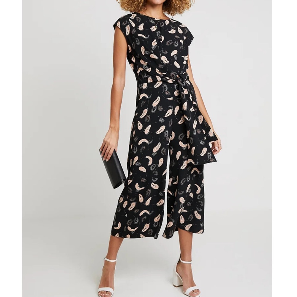 Elegant Black Paisley Jumpsuit